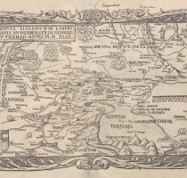 "Карта Московии Герберштейна 1551 года"