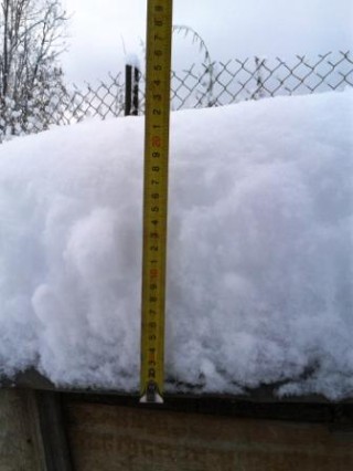 18.11.13, после обильного снегопада, толщина снега 22 см