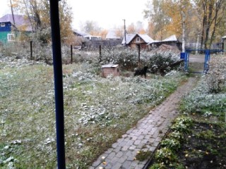 28.09.13 16 ч. 00 мин, первый снег.