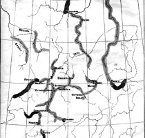 Карта расселения зырян. К.Жаков, 1908